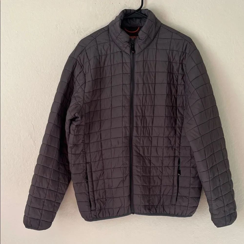 Like New! Hawke and Co Men's Gray Quilted Packable Jacket Gray in Size M
